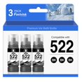 thumbnail image 1 of Botellas de recarga de tinta Faslvink 522 negras para impresora Ecotank, 1 of 8