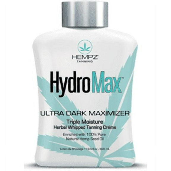 Hempz Hydro Max Ultra Dark Maximizer Herbal Tanning Lotion 13.5oz.