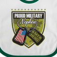 thumbnail image 4 of Inktastic Proud Military Nephew Boys Baby Bib, 4 of 4