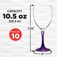 thumbnail image 5 of Nuance Wine Glasses by ARC 10.5 oz. Set of 10, Bulk Pack - Restaurant Glassware, Perfect for Red Wine, White Wine, Cocktails - Purple, 5 of 5