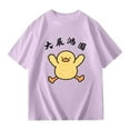 thumbnail image 4 of LUOGENLI Liitle Girl's Casual T-Shirt Animail and Letter Print Short Sleeve Tee Shirts Comfortable Tops for Toddler Purple Size 3-4 Years, 4 of 4