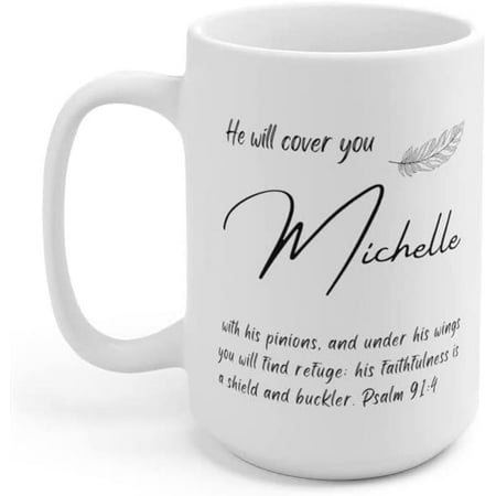 

He Will Cover You Coffee Mug Pastor Mug Christian Mugs Pastor Appreciation Mug Gift for Friend Coworker Preacher Christmas Birthday Gift Bible Verse Mug for women