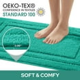 thumbnail image 3 of Bathroom Rugs Sets 3 Piece, Super Soft and Absorbent Non Slip Microfiber Toilet Bath Mat with U-Shaped (Teal), 3 of 16