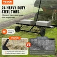 thumbnail image 2 of VEVOR Tow Behind Dethatcher, 48-inch Tow Dethatcher with 24 Spring Steel Tines, Lawn Dethatcher Rake for ATV or Mower, Tow Behind Lawn Rake with Lift Handle for Garden Farm Grass, 2 of 9