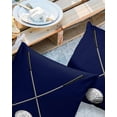 thumbnail image 2 of Pack of 2 Outdoor Pillow Covers, Traditional Classic Golf Sports Theme Blue Texture Waterproof Square Throw Pillowcase Cushion Decorative Pillow Covers for Couch Patio Tent, 24x24 in, 2 of 6
