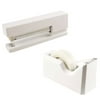 JAM Paper Office & Desk Sets, 1 Stapler & 1 Tape Dispenser, White, 2/pack