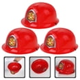 thumbnail image 3 of FELTECHELECTR 3 piezas de sombrero de bombero de plástico, casco de fiesta de bombero, recuerdo de fiesta de bombero, juguete de juego de simulación para niños, 3 of 6