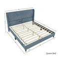 thumbnail image 5 of Roundhill Furniture Rozitta Upholstered Wingback Platform Bed, Queen, 5 of 6