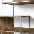 thumbnail image 3 of HomeRoots 380386 Wood & Metal Frame 6 Shelf Shelving Unit, Brown & Silver, 3 of 3