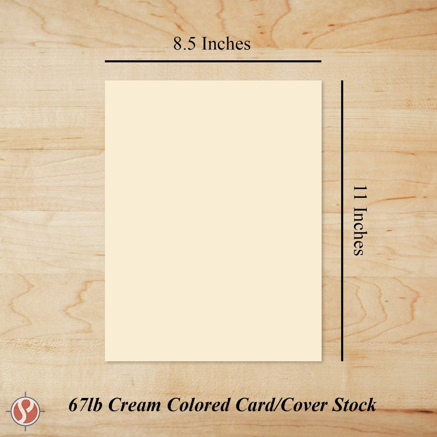 8.5 x 11" Pastel Colored Cardstock Paper - for Cards and Stationery Art and Craft, Printing and School Projects | Medium to Light Weight Card Stock, 67 LB Vellum Bristol | 250 Sheets (Cream)