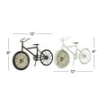 thumbnail image 3 of DecMode 8" Multi Colored Metal Bike Clock, Set of 2, 3 of 10