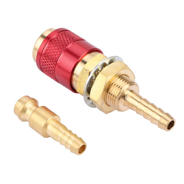 Conector Rápido de Latón Rápido, Accesorio de Gas y Agua M6 Para Soplete de Soldadura, Fácil Instalación, Recomendado para Manguera de Diámetro Interior M6, Resistente EN