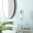 thumbnail image 3 of DecMode Black Glass Handmade Turned Style Pillar Hurricane Lamp with Smoked Glass Finish, 3 of 8