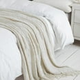 thumbnail image 5 of Bourina Rhombus Beige Throw Blanket, Soft and Lightweight, 50"x 60", 5 of 7