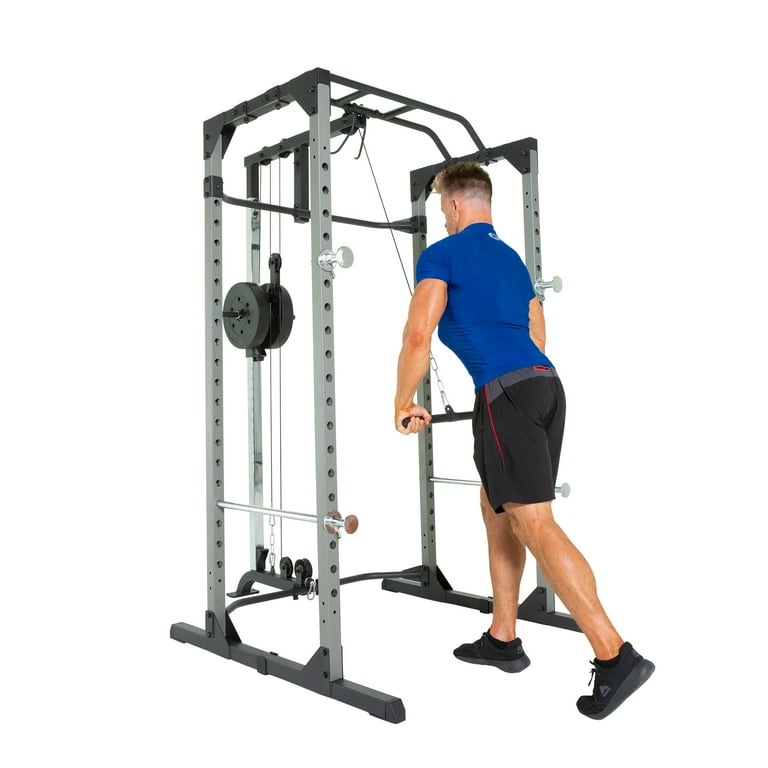 PROGEAR 310 Olympic Lat Pull Down and Low Row Cable Attachment for Progear 1600 Ultra Strength 800lb Weight Capacity Squat Stand Power Rack Cage with