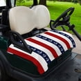 thumbnail image 2 of Golf Cart Seat Covers for 2 Seater,Nautical Anchor Microfiber Cart Seat Towel Blanket,Red Navy Blue White Stripe Geometric Absorbent Breathable Non Slip Bench Seats Protector for Golf Course 51"x31", 2 of 9