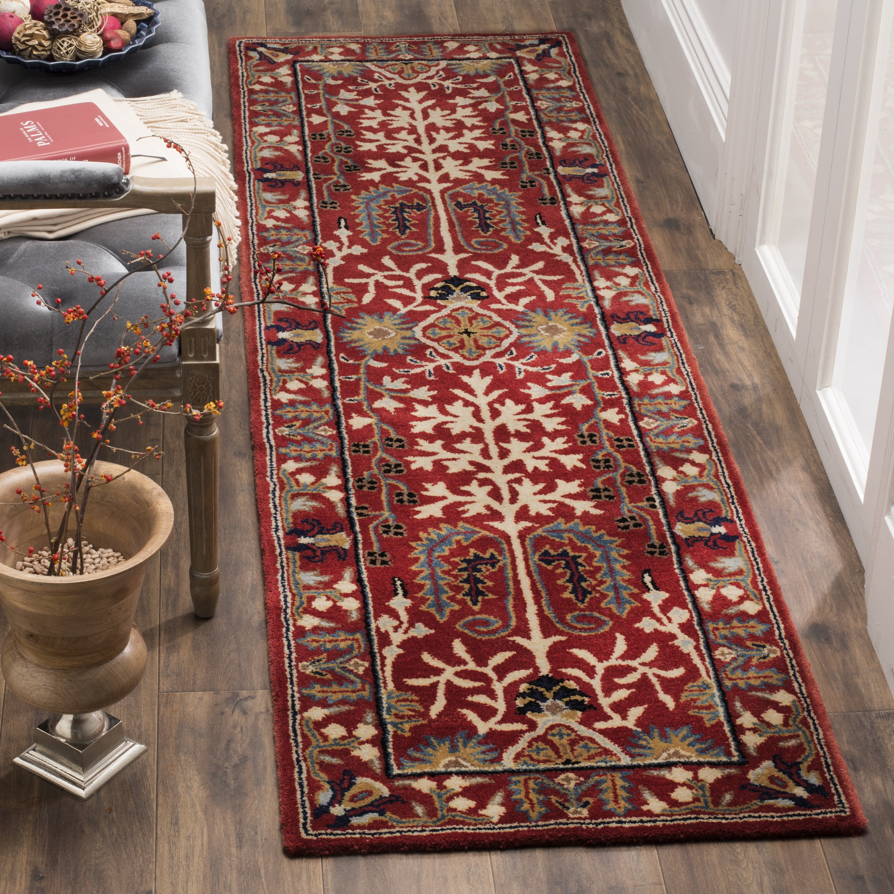 SAFAVIEH Antiquity Caelestinus Oriental Wool Runner Rug, Red/Multi, 2'3" x 16'