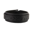 thumbnail image 2 of Brazalete de pulsera de múltiples capas de cuero en relieve Negro Sunnimix, 2 of 8