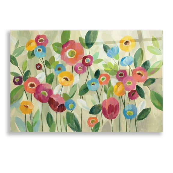 Epic Art 'Fairy Tale Flowers V' by Silvia Vassileva, Acrylic Glass Wall Art, 24"x16"