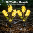 thumbnail image 6 of Rirool Solar Hyacinth Flower Lights Outdoor 2 Pack, Color Changing LED Garden Lights Waterproof Auto On/Off for Yard Patio Pathway Yellow, 6 of 8