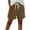 #31Coffee, variant on Byworldtasic Women's Elastic Waist Knee Length Bermuda Shorts with Drawstring Comfort-Fit Casual Shorts