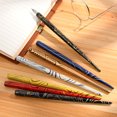 thumbnail image 3 of Marble Wood Manga Calligraphy Dip Pen Holder with 6 Nibs for Lettering Skiching Art Drawing Painting Tool Kit, 3 of 21