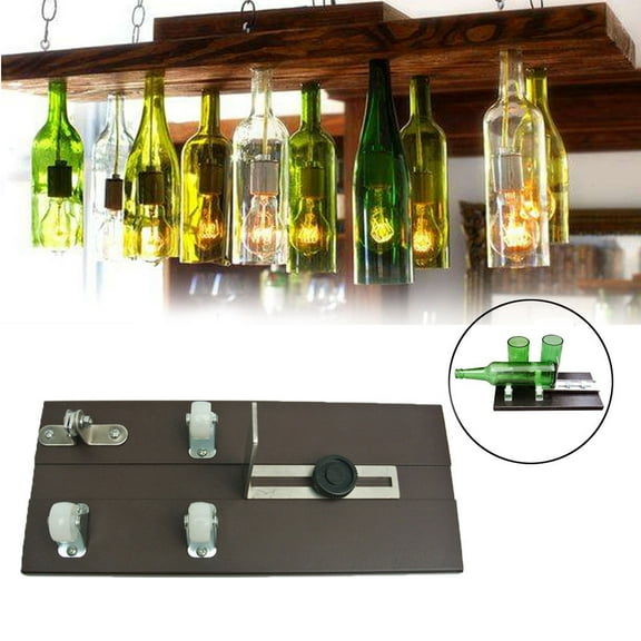 FUTUREORYY 1Pcs Glass Bottle Cutterr Tool with Cuts Glass Bottles Square Black Prevents Cracks