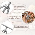 thumbnail image 3 of Stainless Steel Nutcracker Nutcracker Tongs Heavy Duty Nutcrackers Walnut Cracker Tongs Metal Nutcracker Opener Tool for Macadamia Nuts, Hazelnuts, Almonds, Pecans, 3 of 5