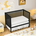 thumbnail image 2 of SESSLIFE 5-In-1 Convertible Crib, Black Baby Bed, Converts from Baby Crib to Toddler Bed, Fits Standard Full-Size Crib Mattress(Not Included), 2 of 10