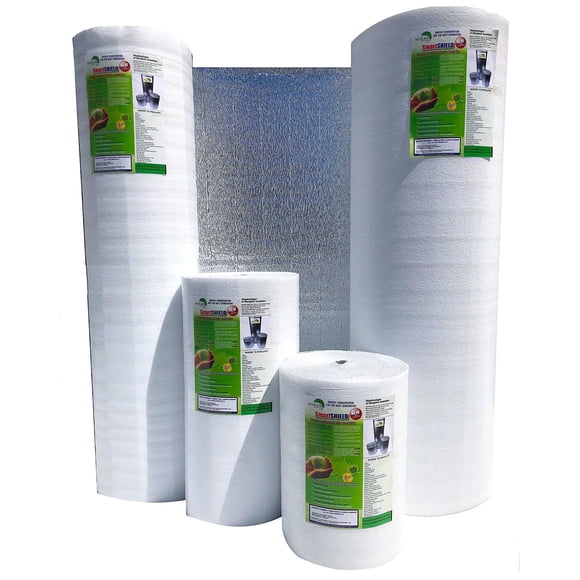 SmartSHIELD -5mm 36"x50ft Reflective Foam Core Insulation roll, Cold and Heat Shield, Radiant Barrier, Thermal Insulation - ENGINEERED FOIL / WHITE FILM