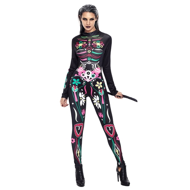 Las mujeres de Halloween Cosplay traje traje de cuello alto sexy juego de rol mono traje negro Romacci Disfraz