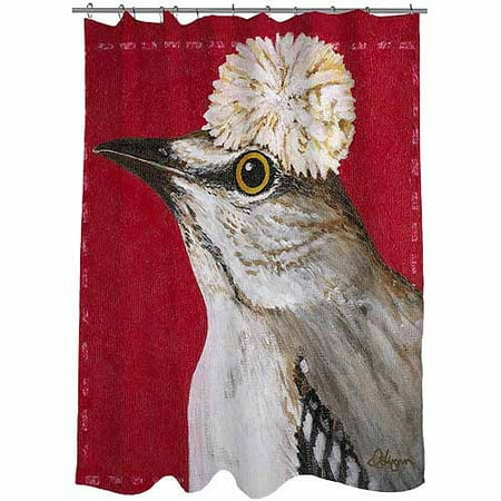 Thumbprintz You Silly Bird Gigi Shower Curtain 71 X 74