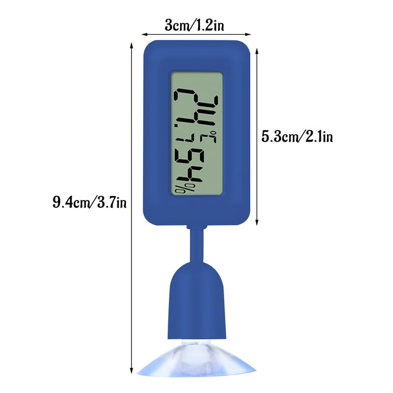 CHOMOEN Reptile Thermometer Hygrometer with Suction Cup Digital Temperature  Meter 