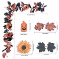 thumbnail image 2 of ZhangC Fall Artificial Maple Leaf Garland with Pumpkin, 69 Inch Fall Hanging Vines with Black Orange Leaves, Thanksgiving Halloween Indoor Outdoor Decor for Mantel, Staircase and Party, 2 of 3