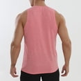 thumbnail image 4 of LEKWK Tank Tops for Men Running Sleeveless Crew Neck Muscle Tank Slim Fit Geometric Jacquard Breathable Workout Gym Athletic Tops Pink XXL, 4 of 4