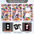 thumbnail image 3 of Yayeee Toggle Light Switch Wall Plate 1-Gang 4.5"x2.7" Home Decorative Outlet Cover, White Colorful Circles, 3 of 7