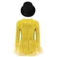 thumbnail image 2 of TSSOE Kids Girls Magician Outfit Long Sleeve Sequin Bodysuit Tulle Skirted Dress Jazz Dance Outfit With Hat Yellow 14, 2 of 7