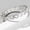 White gold color, variant on 925 Sterling Silver Stackable Heart Link Ring for Women, Hollow Interlocked Love Thin Band Ring