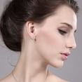 thumbnail image 2 of Gem Stone King 2.07 Ct Round Sky Blue Topaz 18K Yellow Gold Plated Silver Earrings, 2 of 3