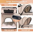 thumbnail image 3 of YRLLENSDAN Pet Gear Dog Stroller Small Dogs, Folding Cat Stroller with Cup Holders 4 Wheel Pet Strollers for Small & Medium Dogs Stroller Travel Carrier, Beige, 3 of 7