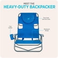 thumbnail image 5 of Ostrich The Heavy-Duty Backpacker Portable Reclining Beach Chair with Face Hole, Blue, 5 of 13