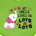 thumbnail image 4 of Inktastic My Uncle Loves Me Lots and Lots Cute Elephant Boys or Girls Baby Bib, 4 of 4