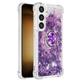 thumbnail image 7 of CCSmall for Samsung Galaxy S25 Case Clear Glitter Bling for Women, Flowing Liquid Quicksand Sparkly Cover with Diamond Ring Holder Case for Samsung Galaxy S25 LSZ Purple, 7 of 7