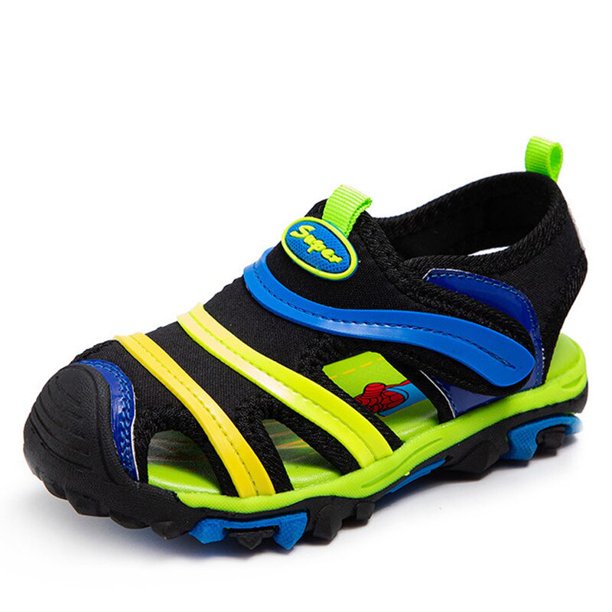 Disney verano bebé niño antideslizante playa zapatos niña abierto niños sandalia spiderman niño zapatos estudiante suave niño pequeño Sandal26 Gao Jinjia LED