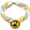 sky blue yellow white, variant on Jiibva Fursuit Collar with Bell, Decorative Adjustable Neck Choker for Casual Wear