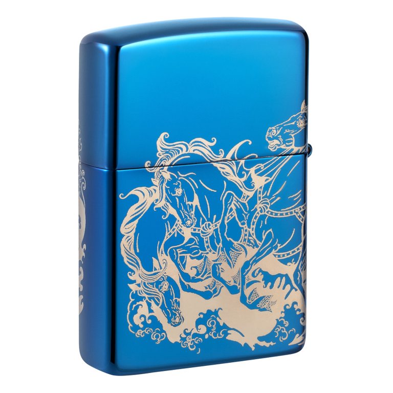 Zippo Atlantis Design High Polish Blue Pocket Lighter - Walmart.com