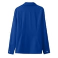 thumbnail image 7 of TEAJOPSUU Womens Dress Shirts Solid Long Sleeve Turndown Collared Tops Slim Fit Business Casual Button Blouses S-5XL Dark Blue, 7 of 7