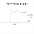 thumbnail image 2 of ARY-7256LEDHP-MB-Dainolite-Array - 72 Inch 56W 1 LED Horizontal Pendant-Matte Black Finish, 2 of 4