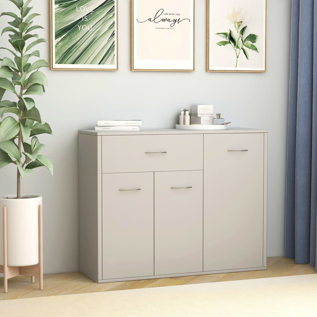 Lowestbest Buffet Sideboard, Kitchen Storage Cabinet Tableware Organizer with Adjustable Shelf, Gray Lowestbest Buffet Sideboard, Kitchen Storage Cabinet Tableware Organizer with Adjustable Shelf, Gray