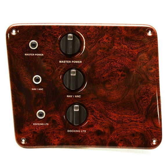 Pontoon Boat Console Breaker Panel | Woodgrain